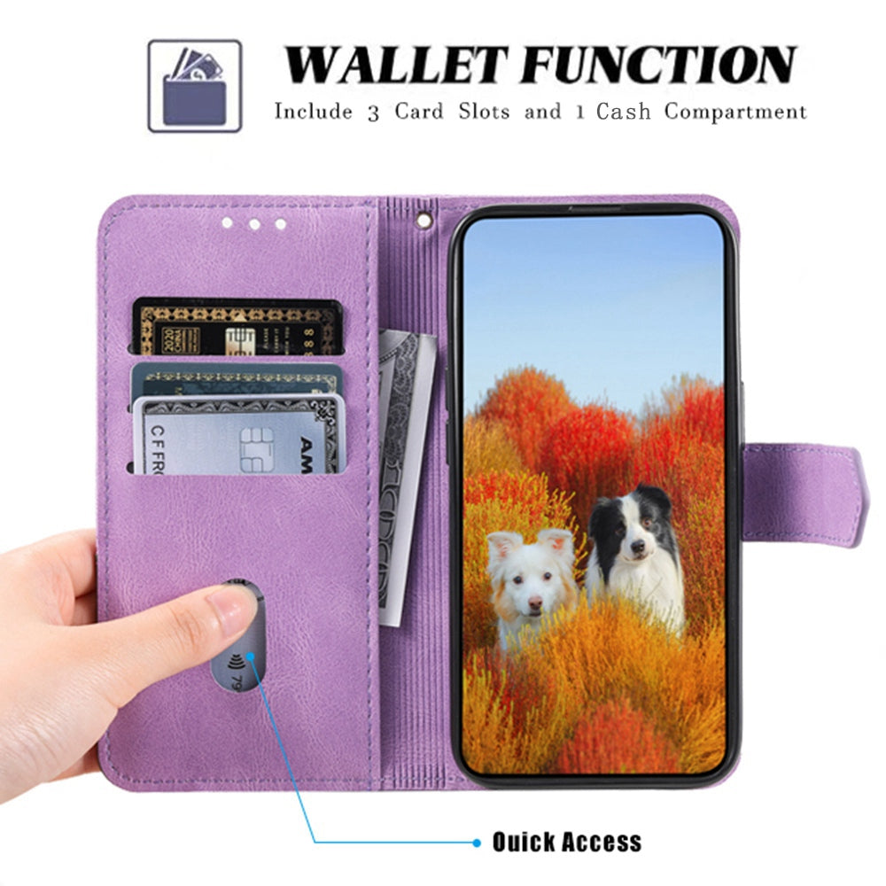 TTUDRCH For Samsung Galaxy S20 FE 2022/S20 FE/S20 Fan Edition/S20 FE 5G/S20 Fan Edition 5G/S20 Lite 004 Splicing PU Leather RFID Blocking Stand Wallet Phone Case with Strap - Purple TTUDRCH For Samsung Galaxy S20 FE 2022/S20 FE/S20 Fan Edition/S20 FE 5G/S20 Fan Edition 5G/S20 Lite 004 Splicing PU Leather RFID Blocking Stand Wallet Phone Case with Strap - Purple